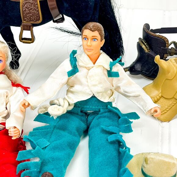 Rare Retired Breyer #7002 Horse and Rider Set Ponies Saddle Male and Female Doll - Picture 6 of 11